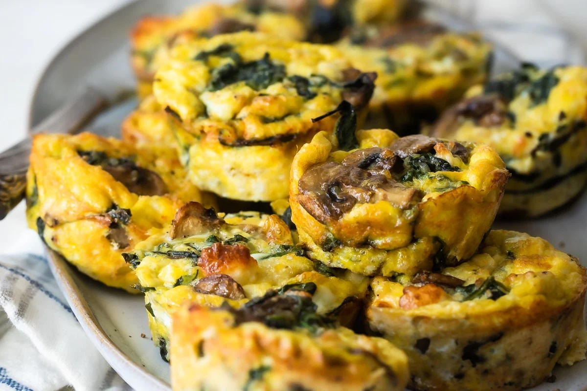 Spinach and Mushroom Egg Muffins